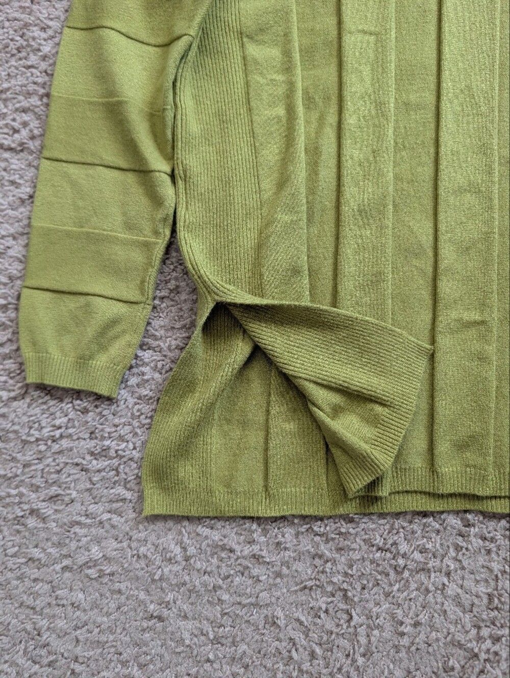 Joseph A Womens Split Pea Light Green Rib Turtleneck Sweater NWT Size Medium - Picture 8 of 12